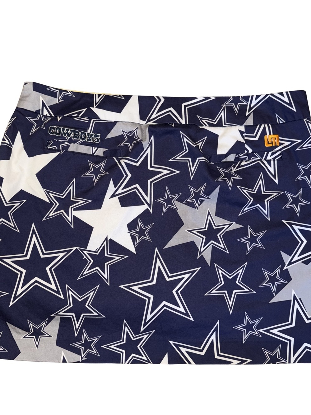 Loudmouth Ladies Golf Dallas Cowboys Navy Blue Star Skort Skirt Size 14